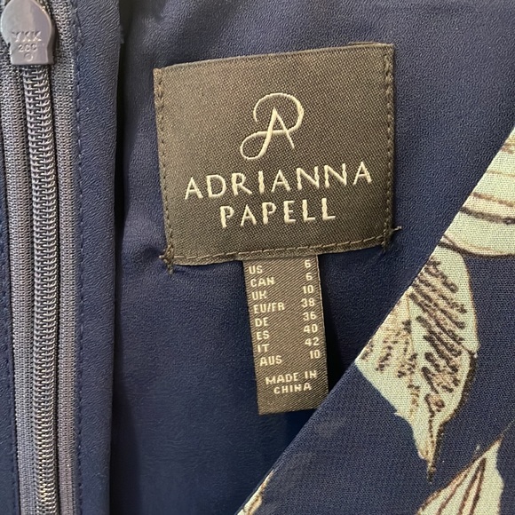 Adrianna Papell Floral Chiffon Godet Shift Dress - Picture 4 of 5